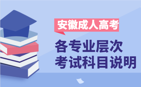 2021年安徽省成人高考各层次开考科目说明